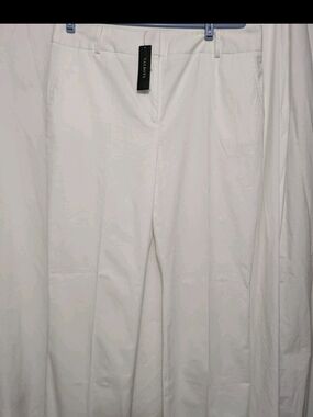 Talbots White Classic Straight Dress Pants Sz 14